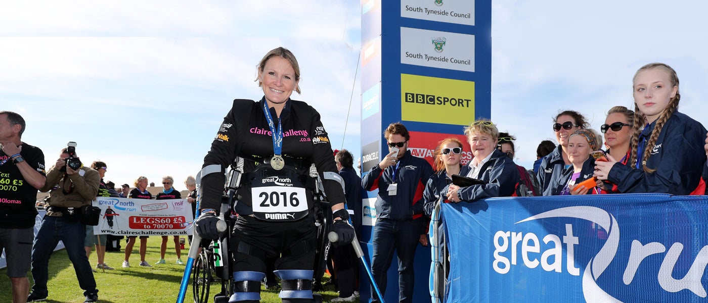 rewalk great north run inspiring robotics marathon