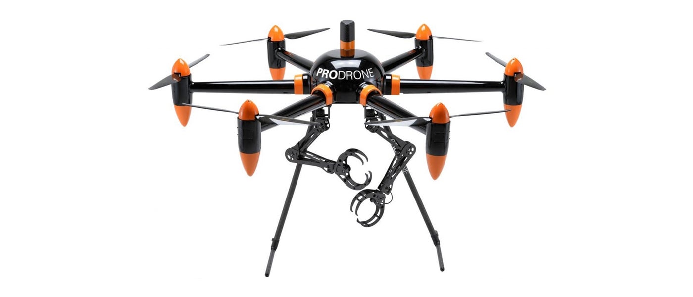 drones aerial robotics prodrone pd6b-aw-arm robotic arms