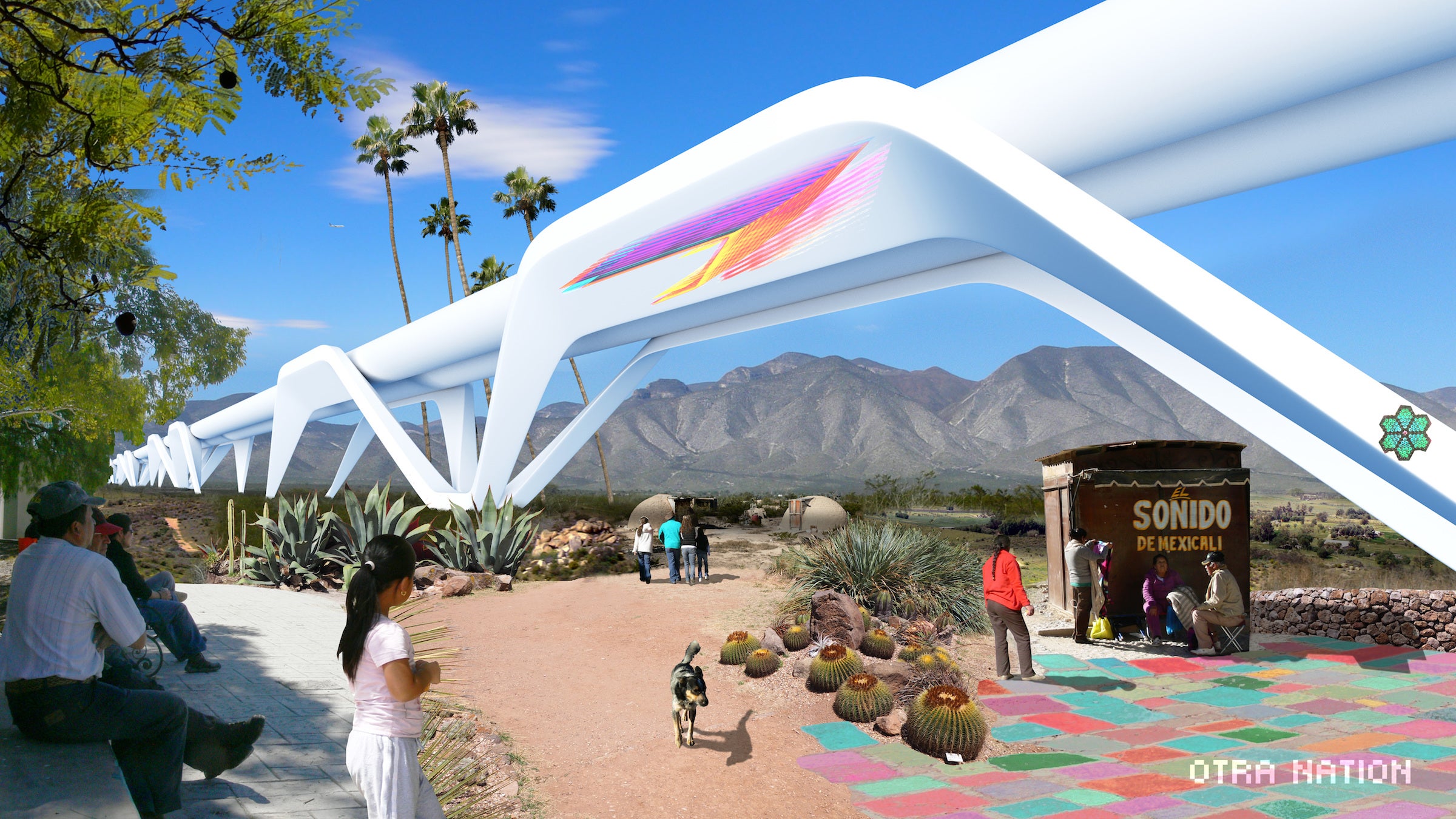 hyperloop border wall solar