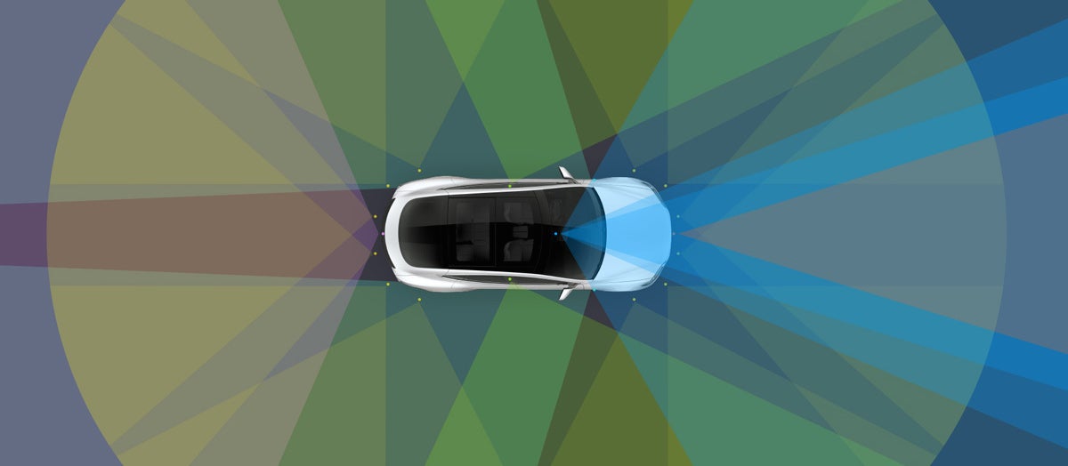 tesla autopilot 2.0 automatic emergency breaking autonomous vehicles