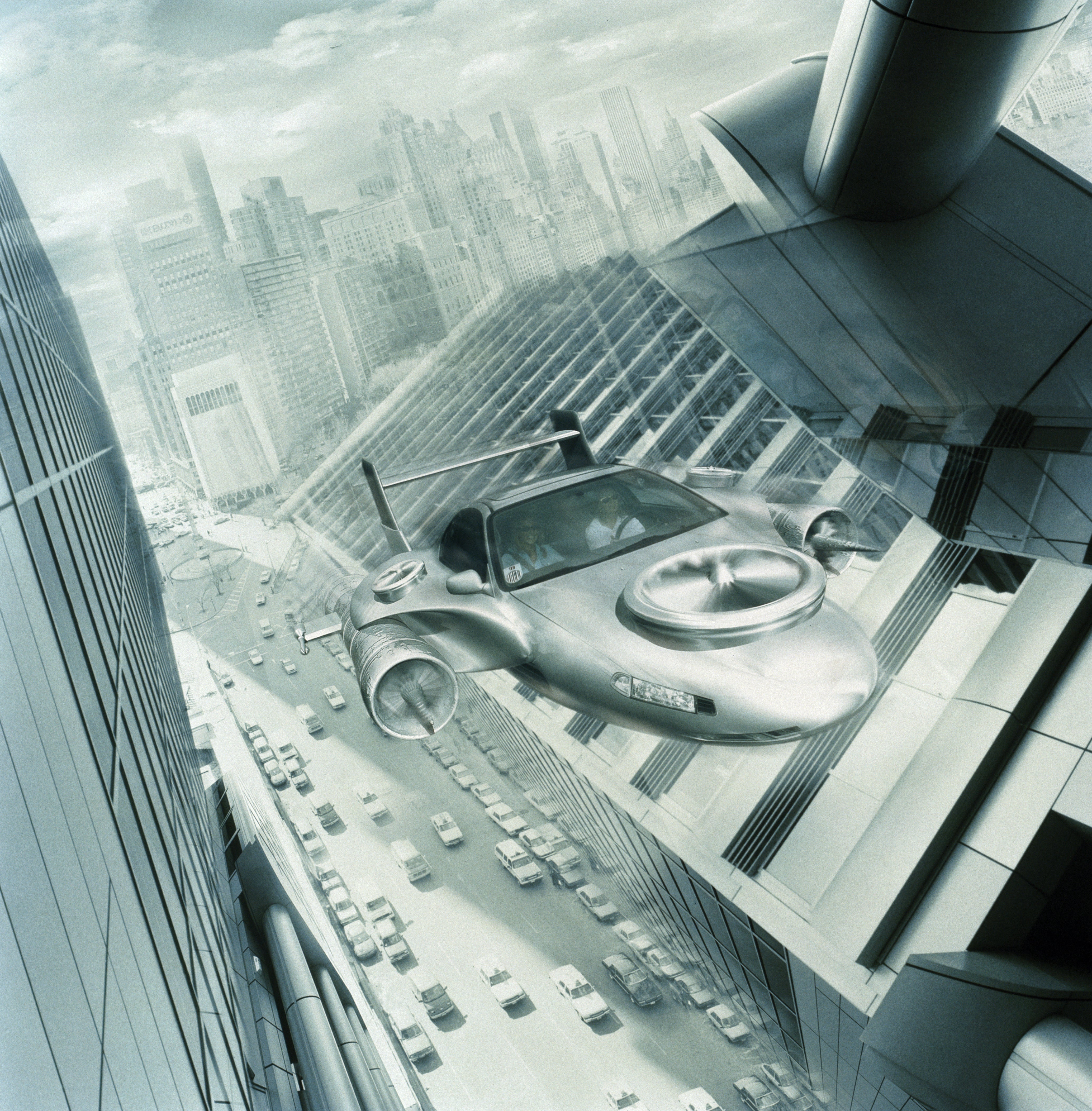 flying car invention futuristic tech