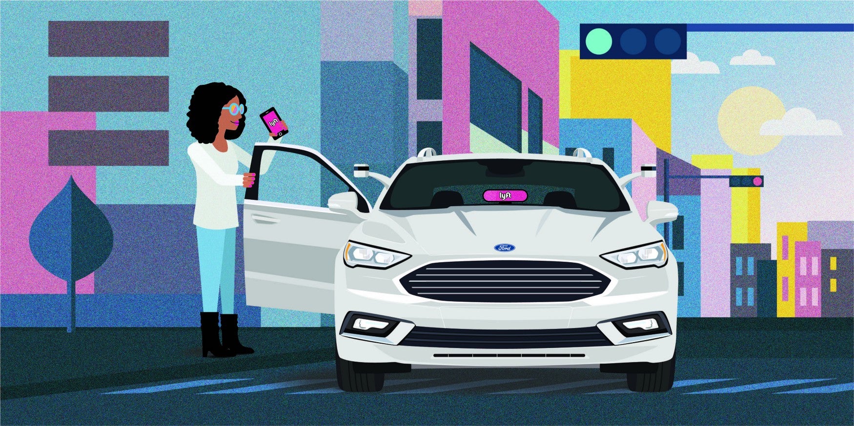 ford lyft self-driving cars ride-hailing