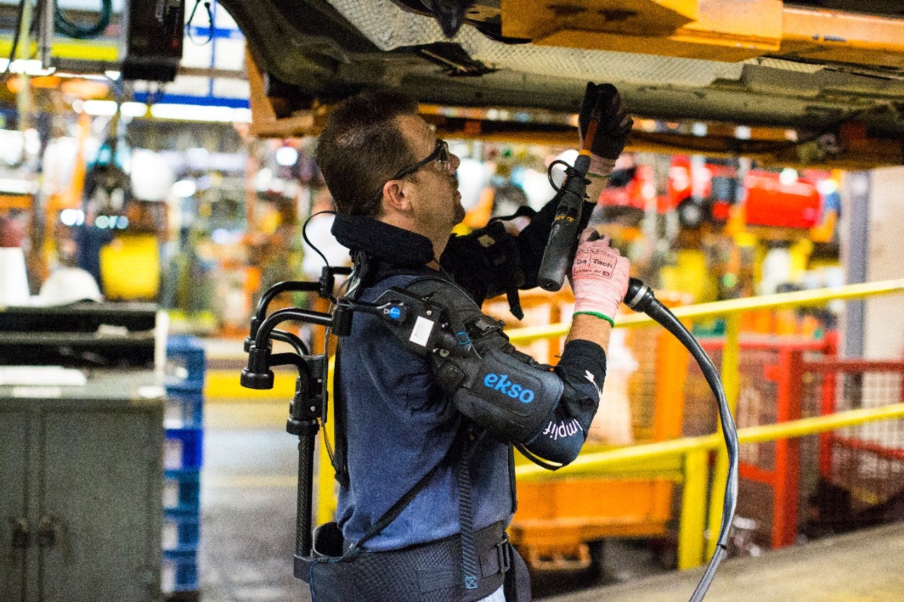 exoskeleton ford eksovest workplace fatigue
