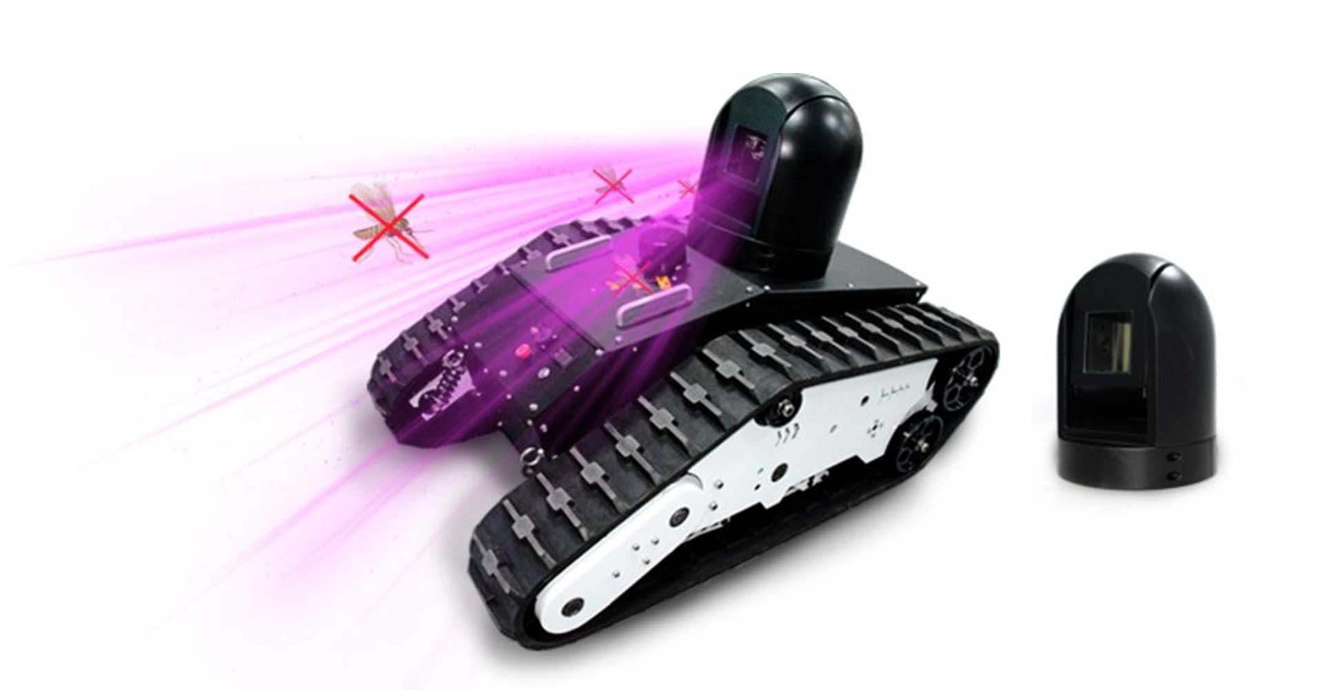 A Chinese-made robot can automatically zap mosquitos to stop the spread of disease. It's like a Roomba meets the Terminator.