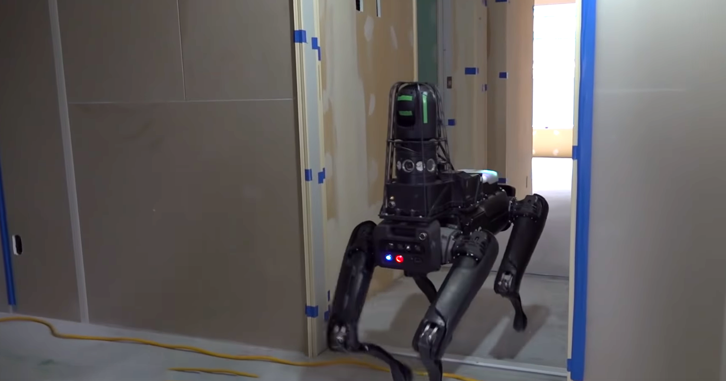 Based on a new video, Boston Dynamics's SpotMini dog-like robot may be gearing up for a career as a construction site supervisor.