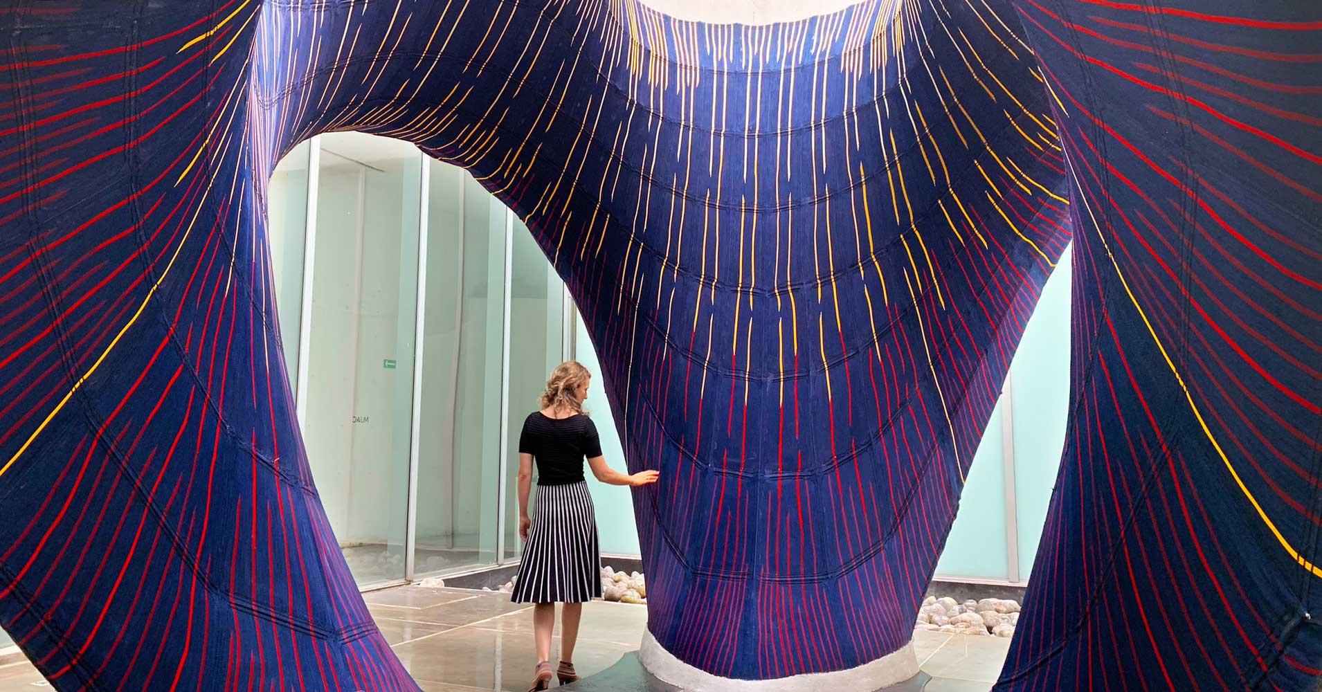 The future of architecture could be knitted concrete, a technique in which a textile serves as the basis for a concrete structure.