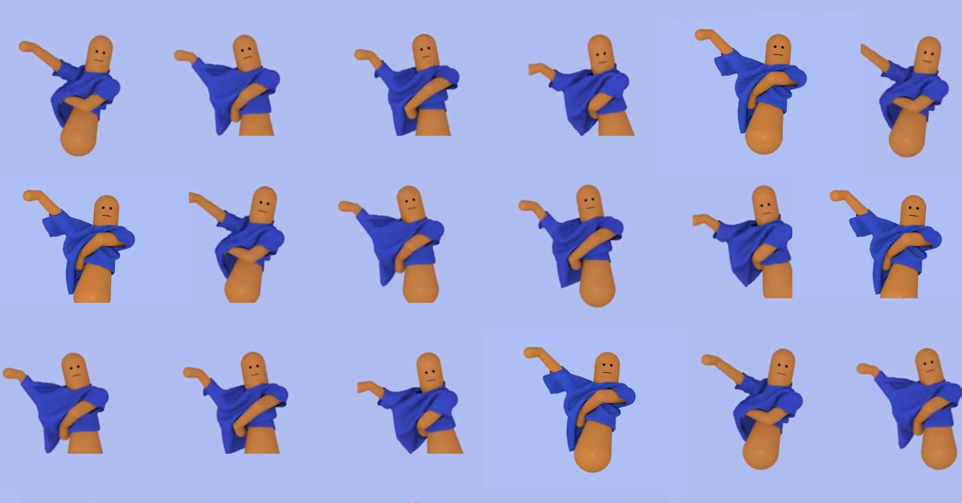 A new AI agent taught itself, using reinforcement learning, how to get dressed in the morning. The results could make animation much easier on artists.