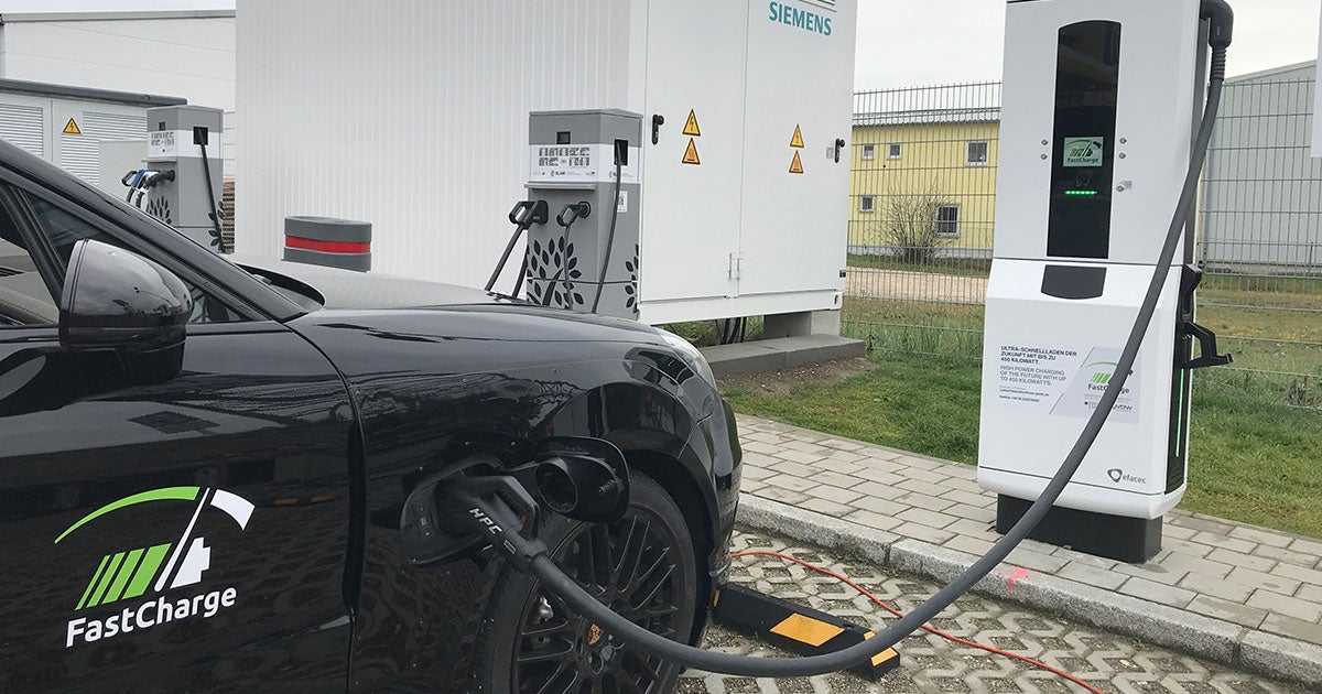BMW and Porsche's new 450 kW "FastCharger" can allegedly give your EV a 100 km range boost in just three minutes of charging.
