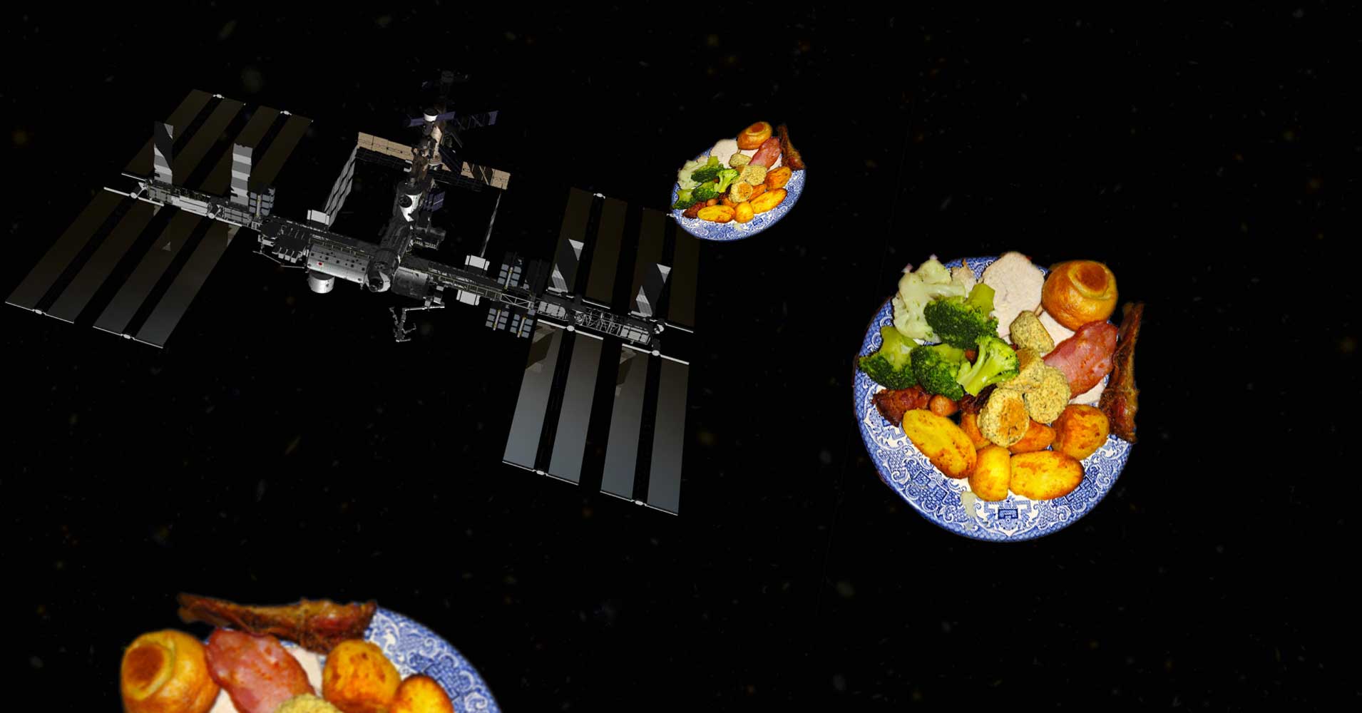 A SpaceX Dragon capsule just brought the ISS Christmas dinner, a feast consisting of turkey and all the fixings, plus cookies to decorate.