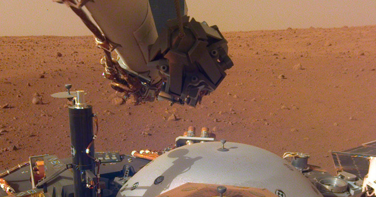 NASA's Mars Insight Lander just flexed its arm to find the right spots to place its scientific instruments.