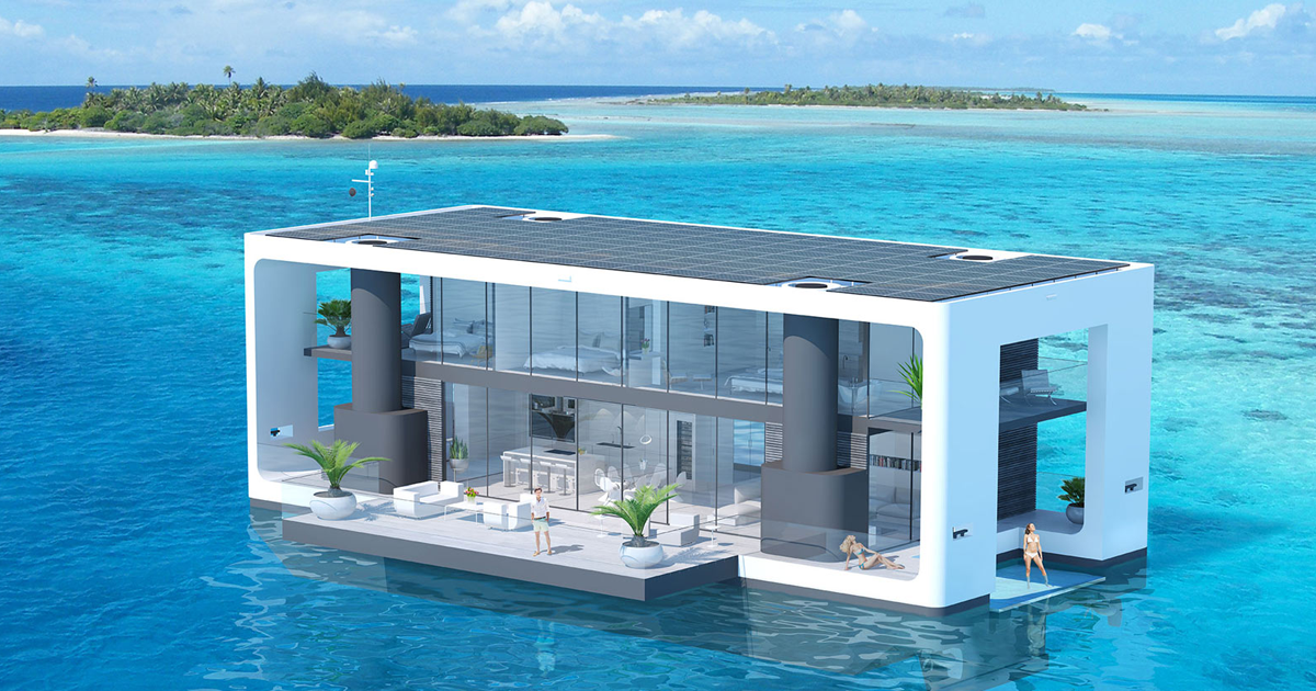 This self-sustaining livable yacht has everything you'd need to live off the grid if climate change rendered the land uninhabitable.