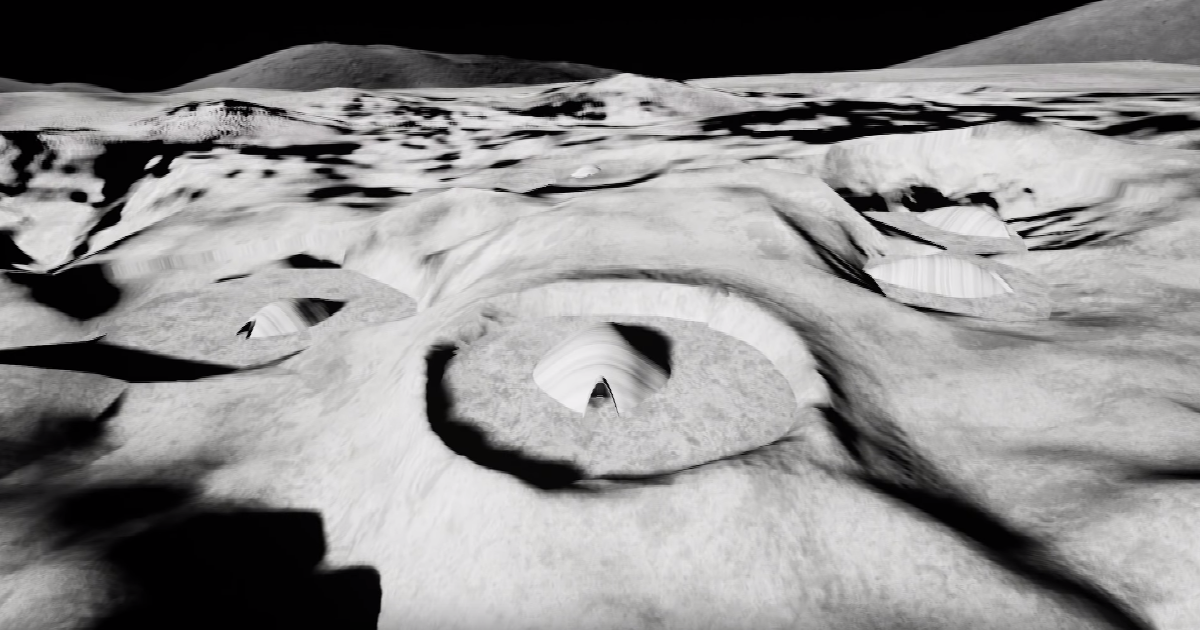 A team of students created a design for a Moon base that involves placing inflatable modules in craters and covering them with rock.