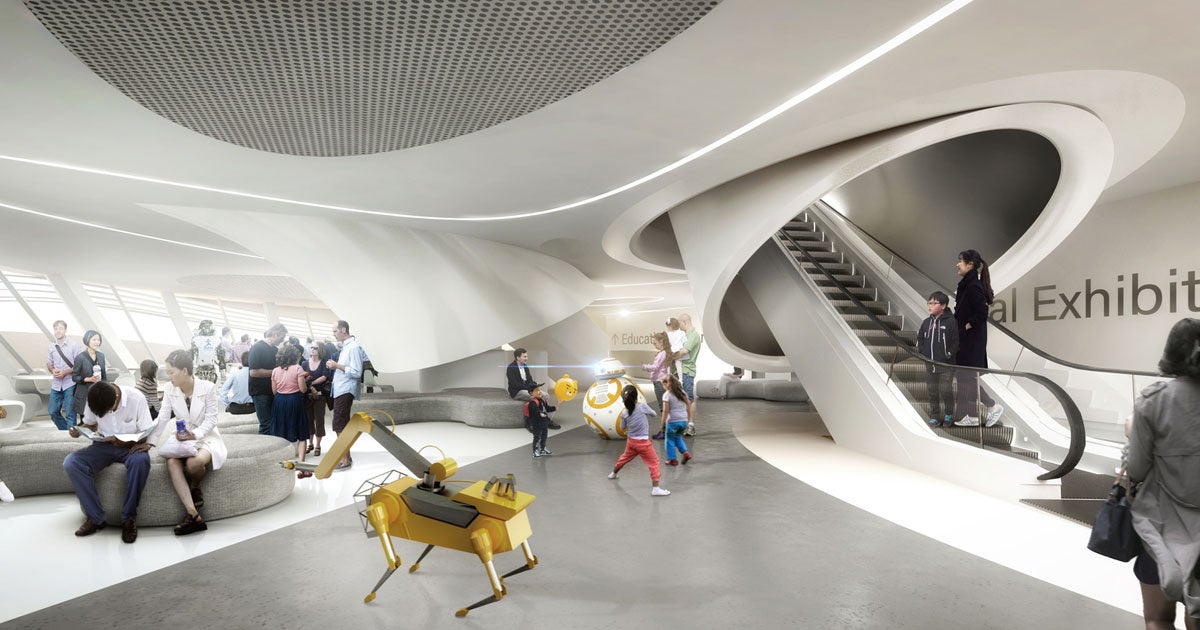 The firm that won an international competition to design a robotics museum in Seoul plans to have robots "in charge" of the construction.