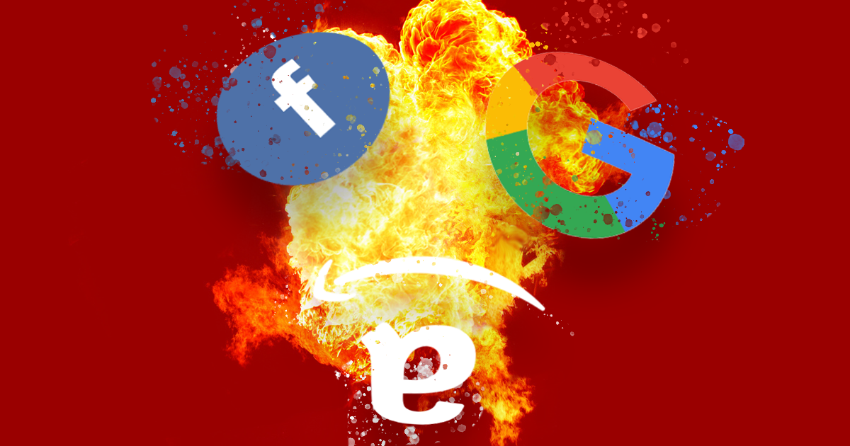 Senator and presidential candidate Elizabeth Warren announced a bold plan today to break up tech giants Amazon, Facebook, and Google.