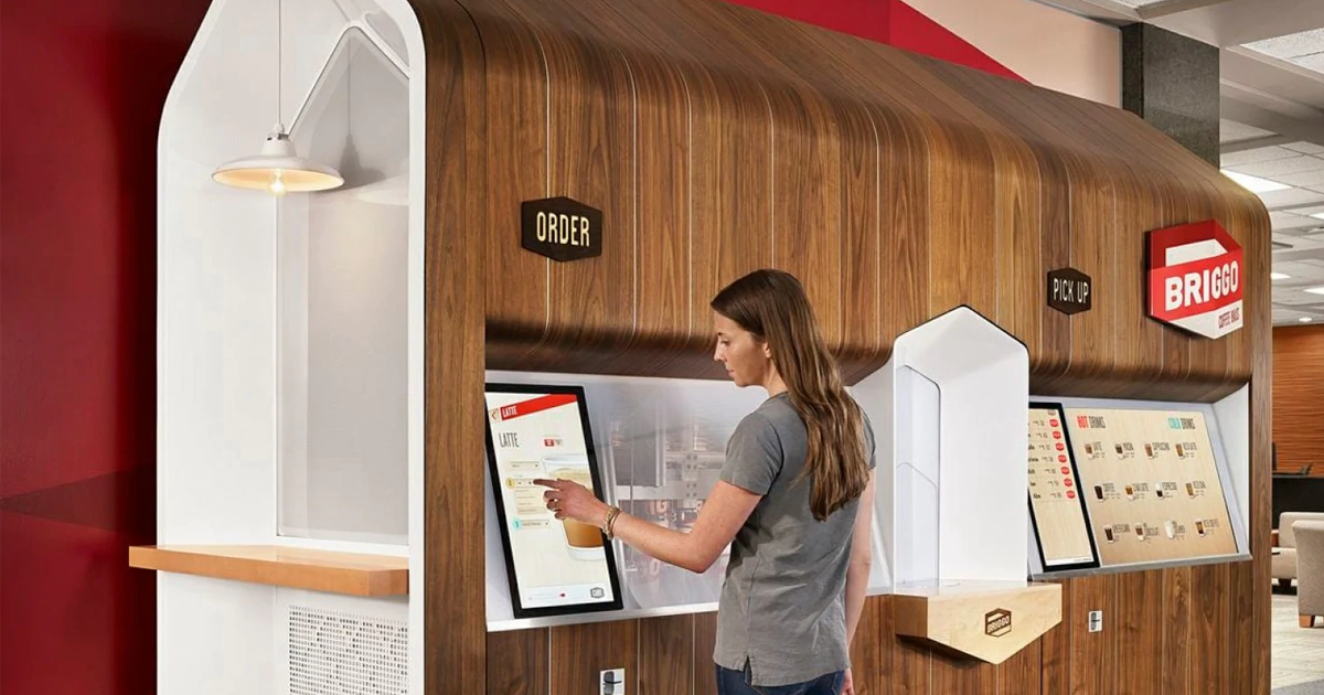 Austin-based startup Briggo has built a fully automated robot barista capable of filling 100 gourmet coffee orders in one hour.