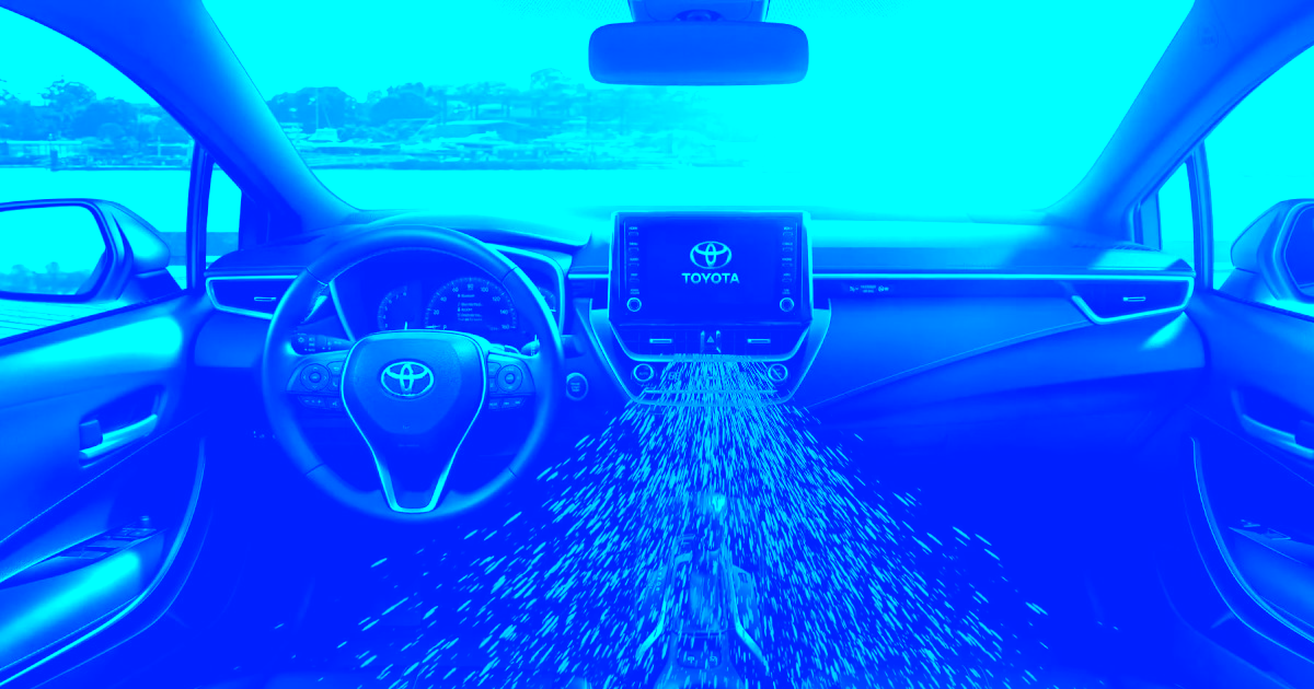 A new Toyota patent details a personalized system that can fill a car with someone's favorite scent. Or, if they're stealing the car, with tear gas.