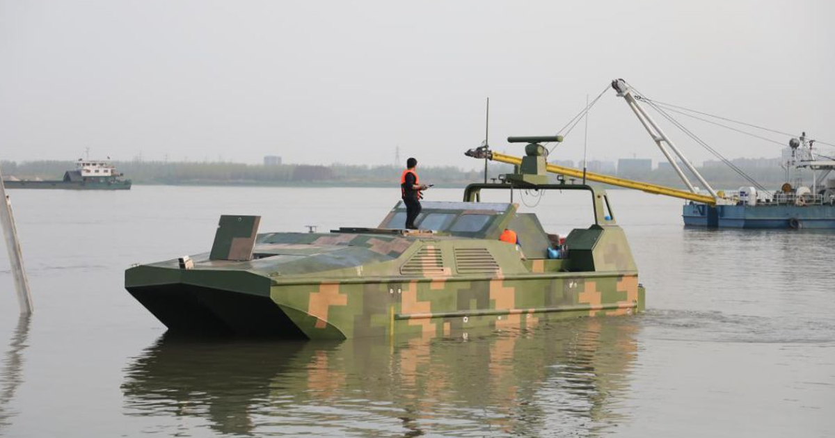 China has announced what local media is calling the "world's first armed amphibious drone boat."
