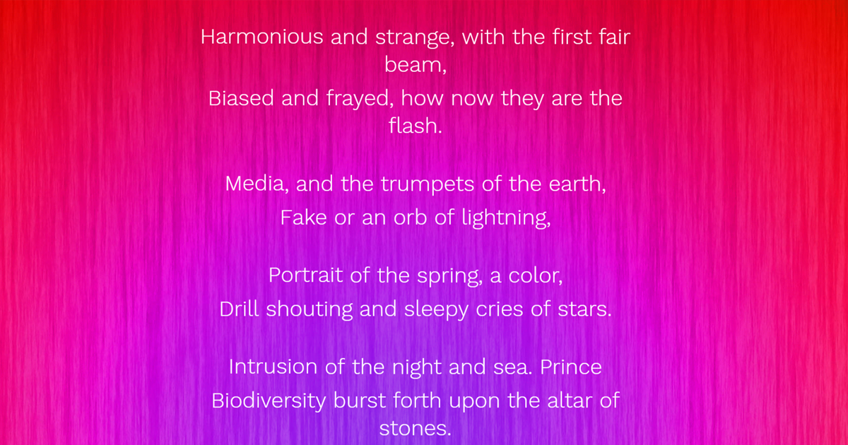 A new website uses Google's AI to churn out poetic couplets. The results are sometimes nonsensical, but occasionally prescient.
