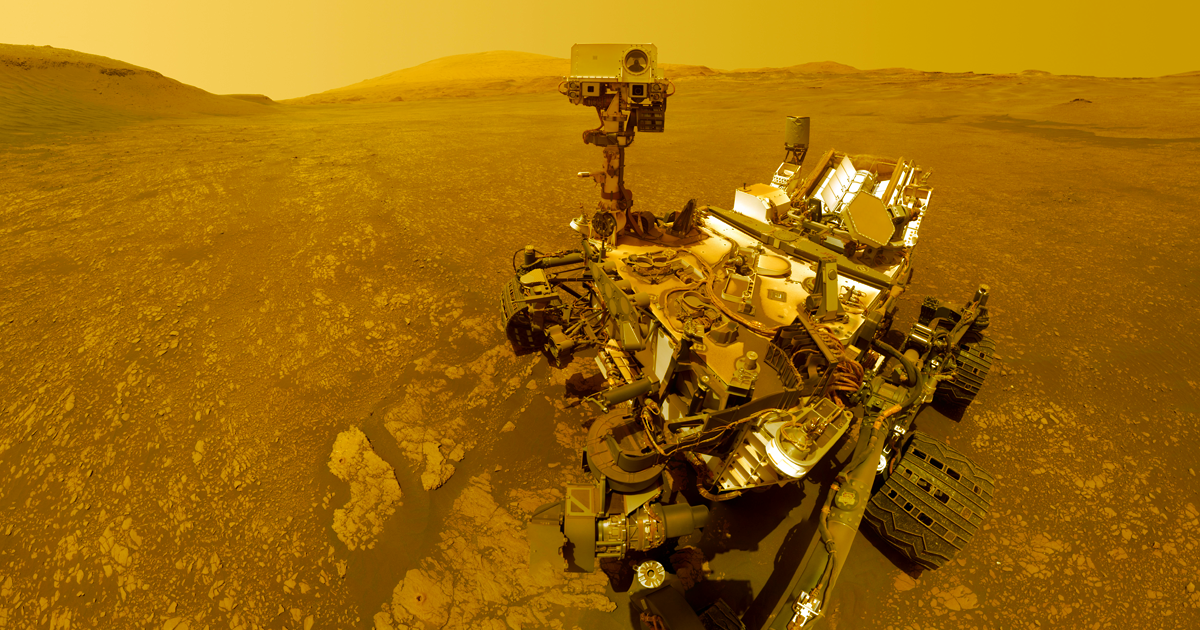 NASA's Curiosity Mars rover took a break from studying the surface of Mars to look at the clouds floating in the Red Planet's atmosphere.