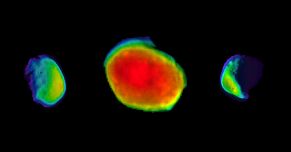 NASA's Oddysey spacecraft recently captured some colorful candids of the Martian moon, Phobos. Here's what makes the snapshots so sweet.