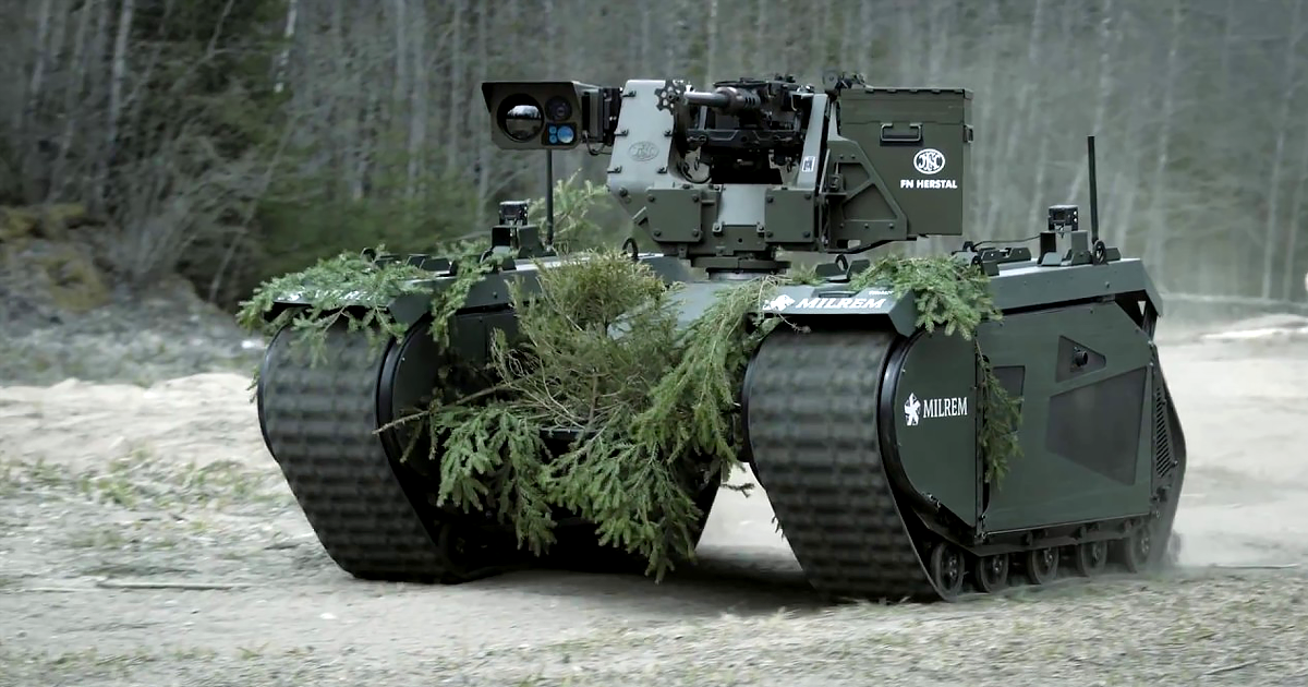 A tank-like killer robot can navigate and track targets without needing a human operator in the immediate area, but humans still need to pull the trigger.