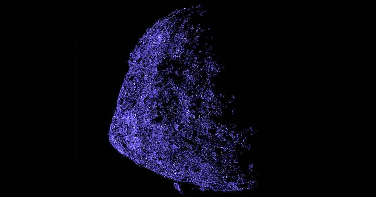 NASA's OSIRIS-REx spacecraft just zipped really close to tiny asteroid Bennu to snap an incredibly detailed image.