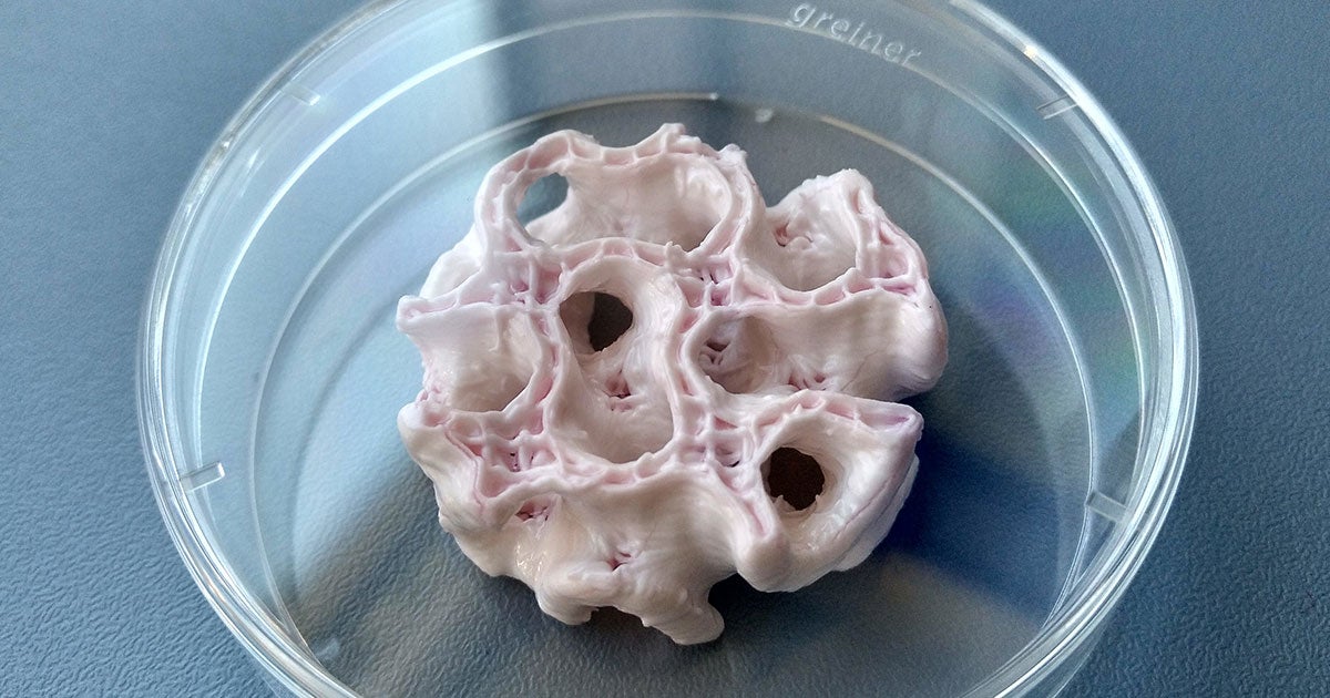 Scientists 3D printed skin and bone samples upside down to see if astronauts on Mars could use the technology in low-gravity environments.