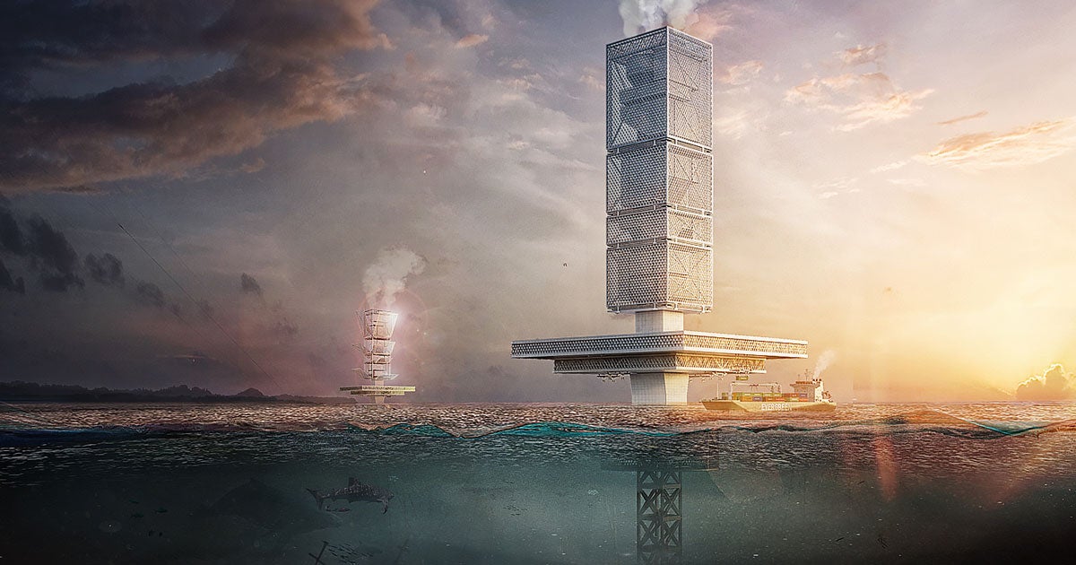 Architectural designer Honglin Li wants to build a floating skyscraper in the ocean to clean up the Great Pacific Garbage Patch.