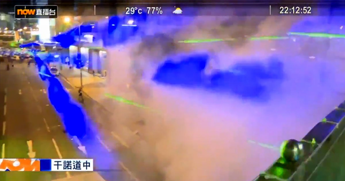 Hong Kong protesters are reportedly shining high-powered laser beams at surveillance cameras to confuse facial recognition technology.