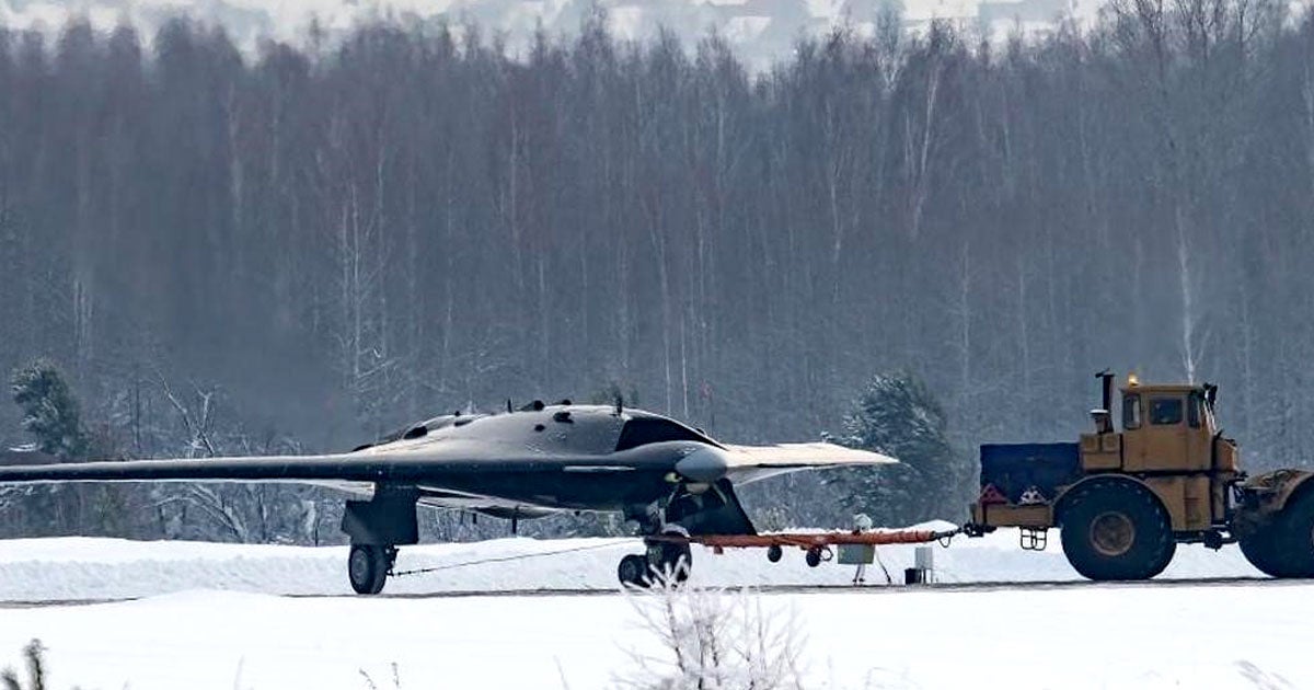 Russia's Ministry of Defense just released the first footage of its Sukhoi-S70 Okhotnik-B (Hunter-B) unmanned combat air vehicle taking flight on August 3.