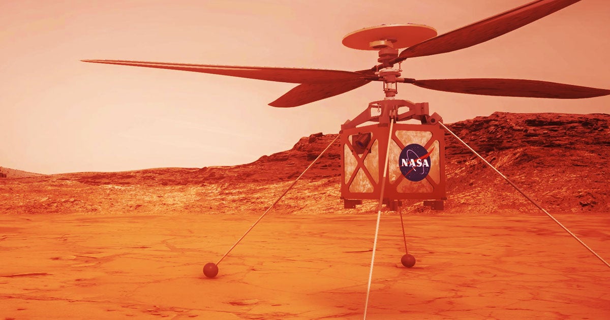 NASA just attached its new semi-autonomous helicopter drone to the rover it's sending to Mars next year. Pending a few more tests, it should be ready to go.