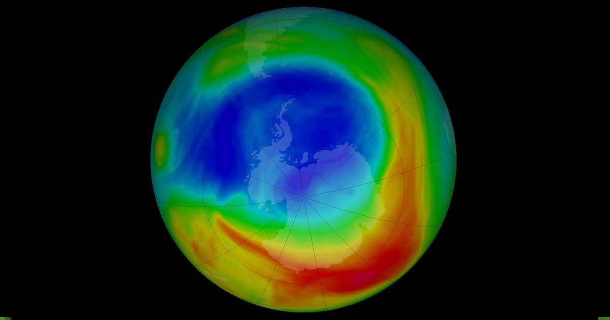 The ozone hole above Antarctica is the smallest it's been since scientists first began observing it in 1982, according to NASA and the NOAA.