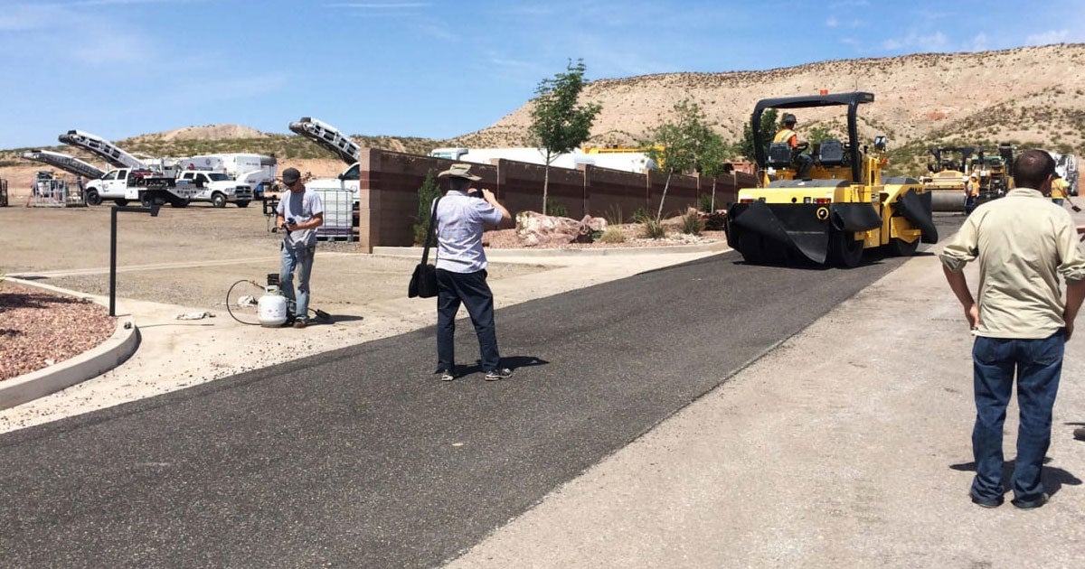 Los Angeles is working with TechniSoil Industrial to repave a road using a mixture of recycled plastic and existing asphalt.