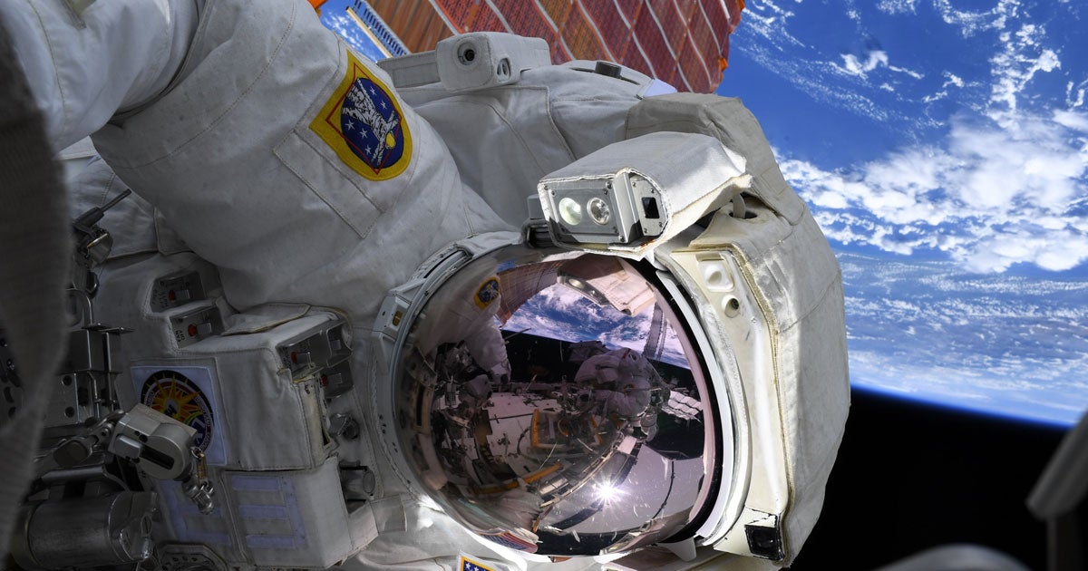 A strange "contaminant" hitchhiked on the glove of NASA astronaut Christine Koch's spacesuit and made its way back into the station.