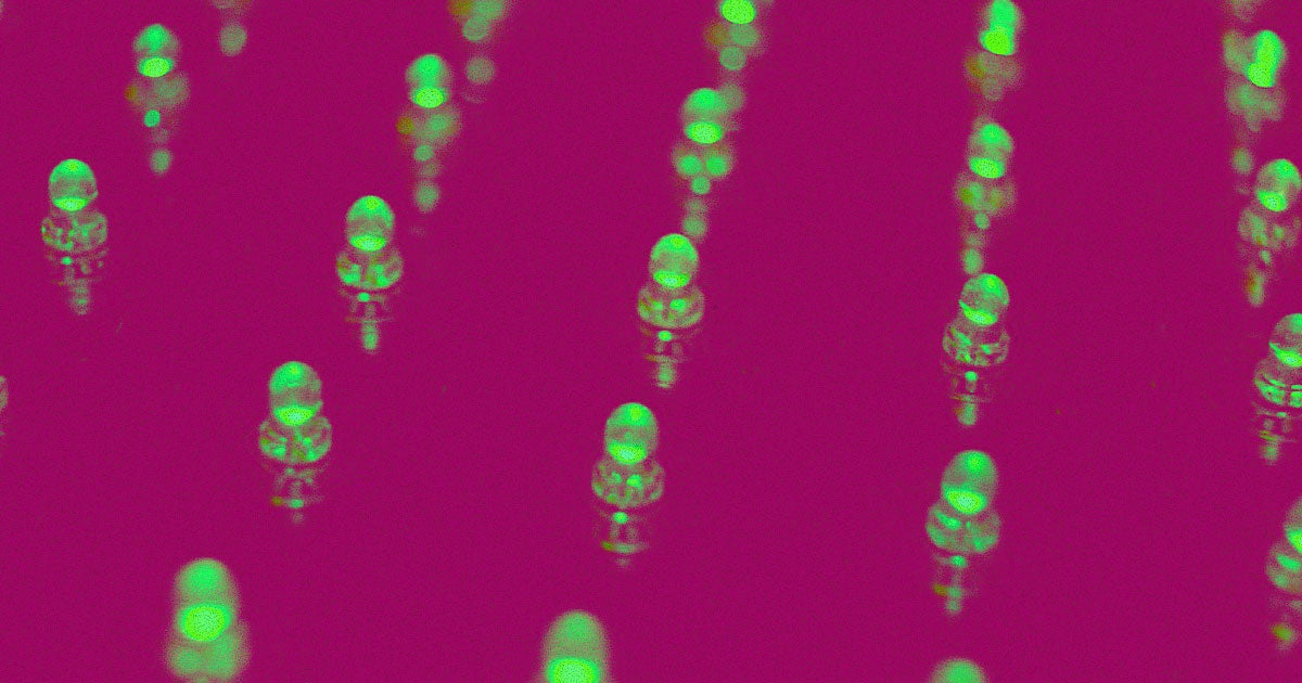 Transhumanist Winter Mraz has modified her body with a number of implants, including a pair of LEDs that light up under a magnet.