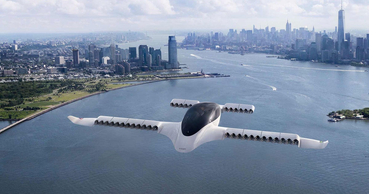 German startup Lilium has released the first video of its five-seater air taxi flying horizontally, which the company says it can do at 62 miles per hour.