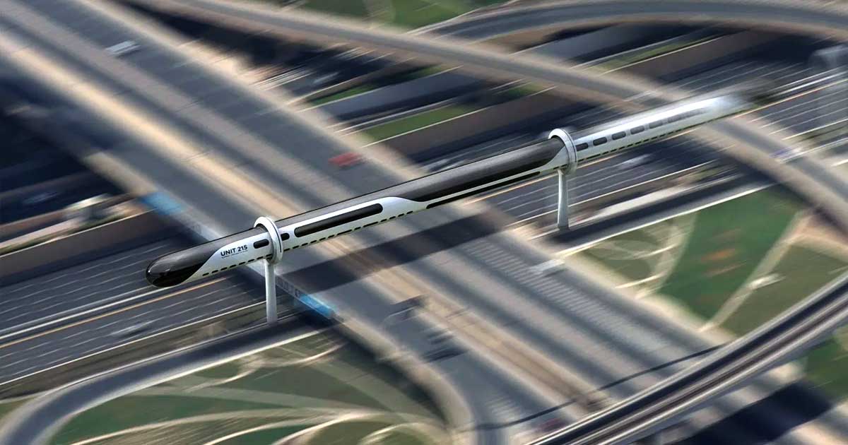 Strategic design consultancy Manyone proposes building an elevated train called the AeroSlider as a way to cut the emissions caused by air travel.