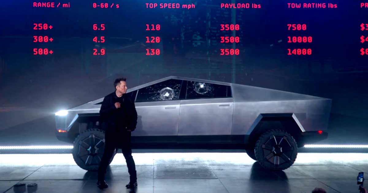 A demonstration of Tesla's new Cybertruck on stage seemingly backfired after the company's head of design smashed a window with a metal ball.