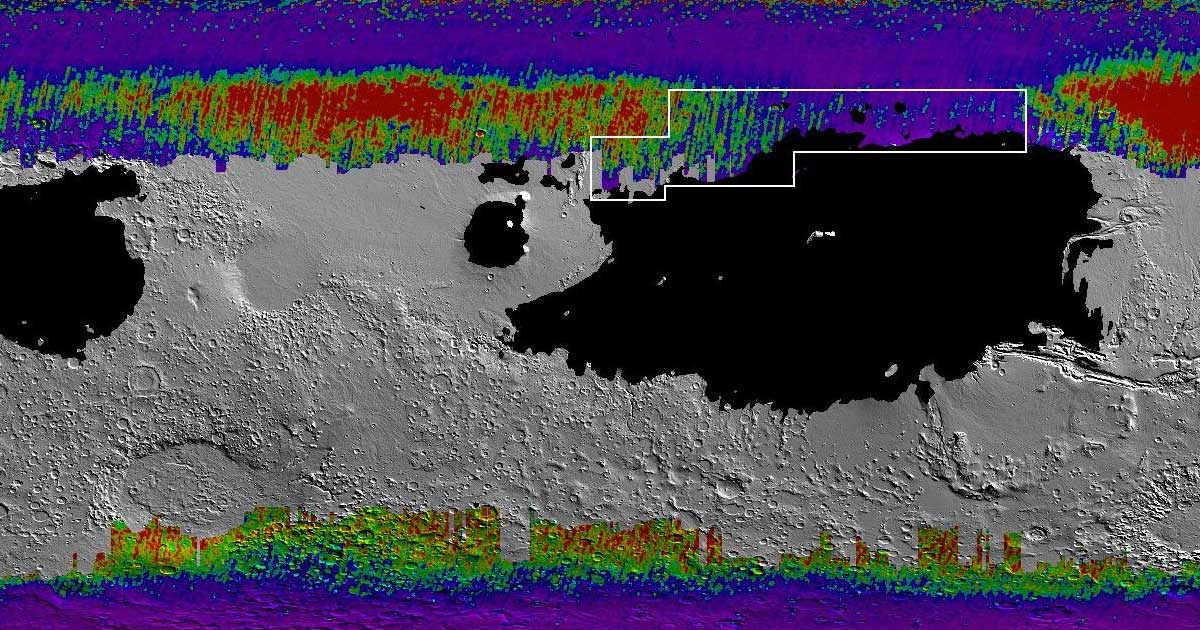 NASA researchers have created a "treasure map" detailing where they believe water ice exists just below the surface of Mars.