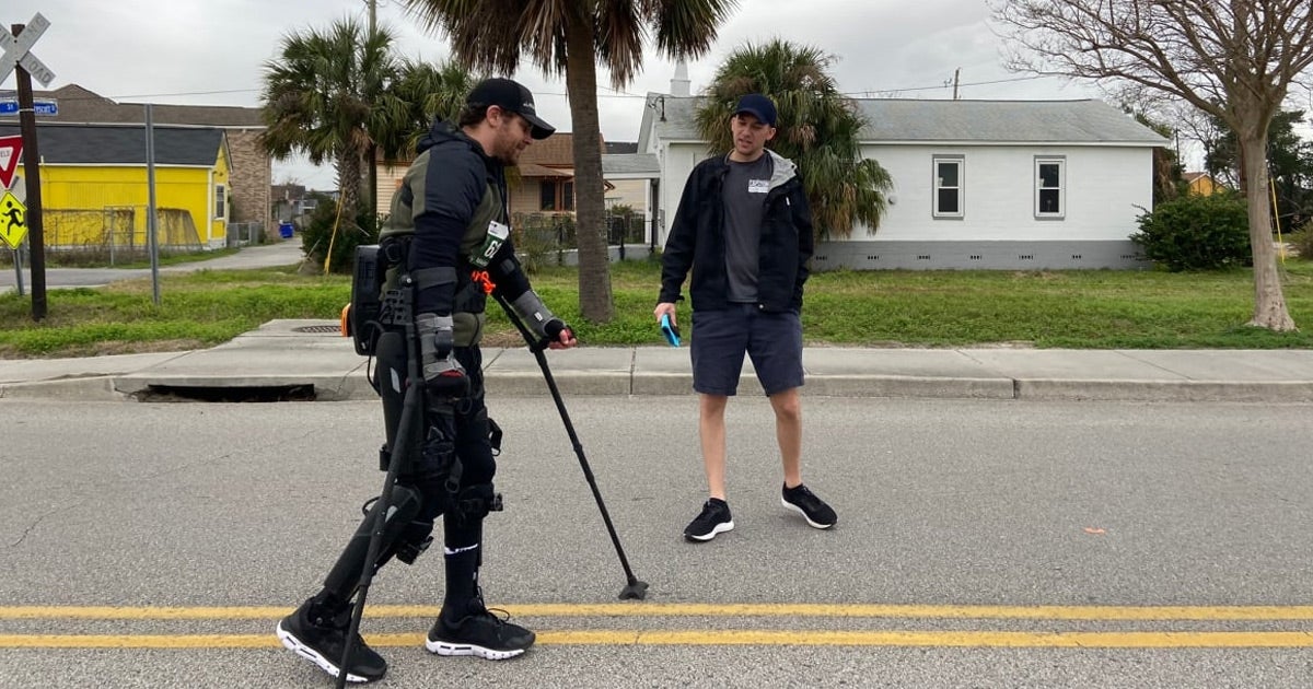 On Saturday, a man named Adam Gorlitsky, who is paralyzed from the waist down, broke a world record for finishing a marathon wearing a robotic exoskeleton.