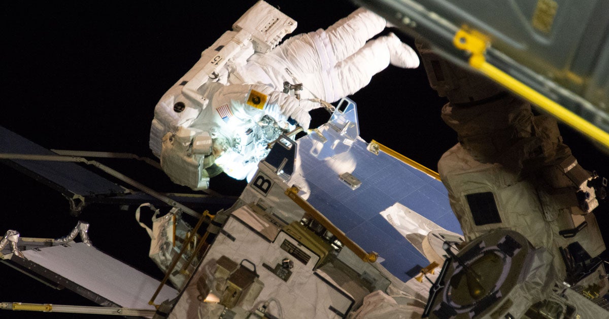 A piece of astronaut Christina Koch's helmet fell off during an ISS spacewalk on Wednesday, forcing her to rely on her partner Jessica Meir for light.