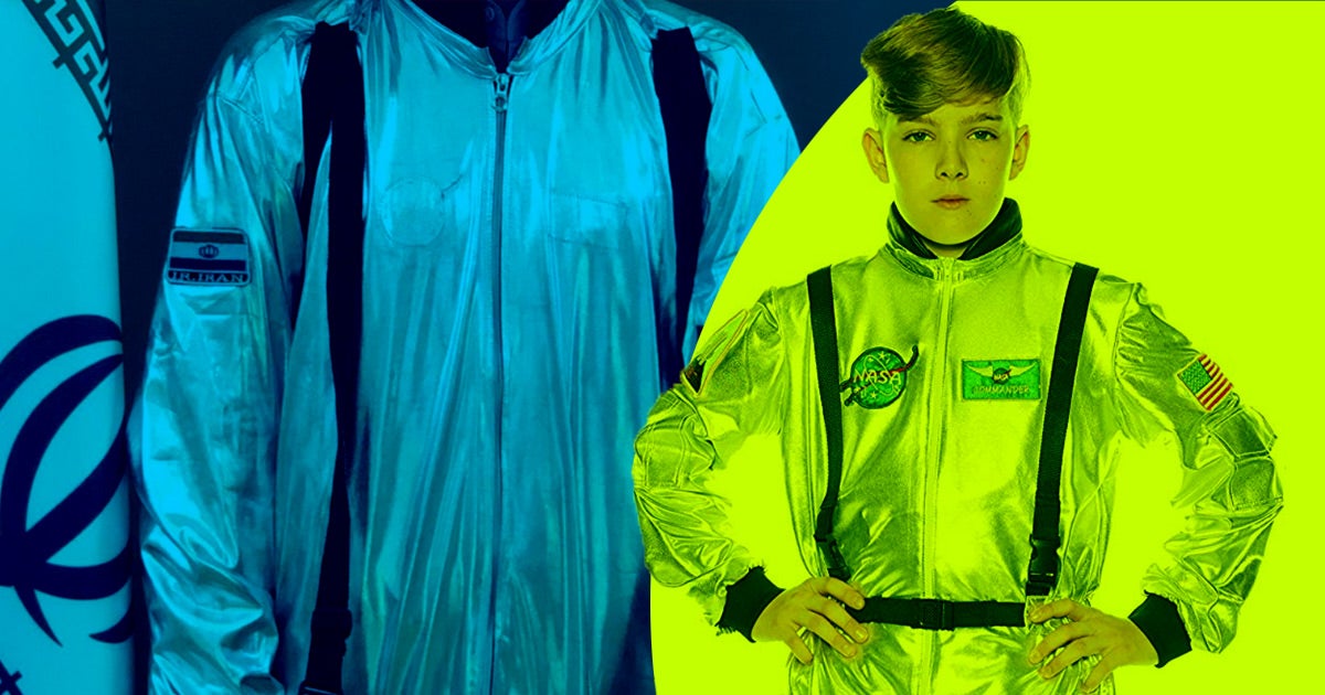 The Iran Minister of Information and Communications Technology uploaded an image to Twitter last week of a space suit. It was likely a children's costume.