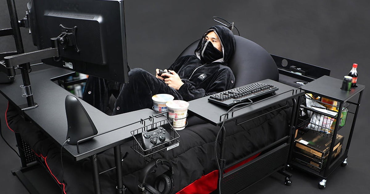 Japanese company Bauhutte has come up with the perfect solution to surviving a 14-day quarantine: a $1,200 gaming bed concept.