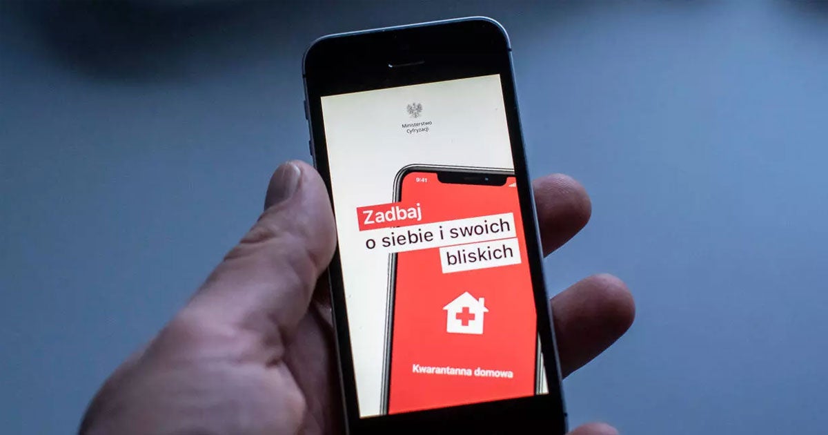 Poland released an app last week that requires people who are in quarantine to send selfies periodically, proving they're safe indoors.