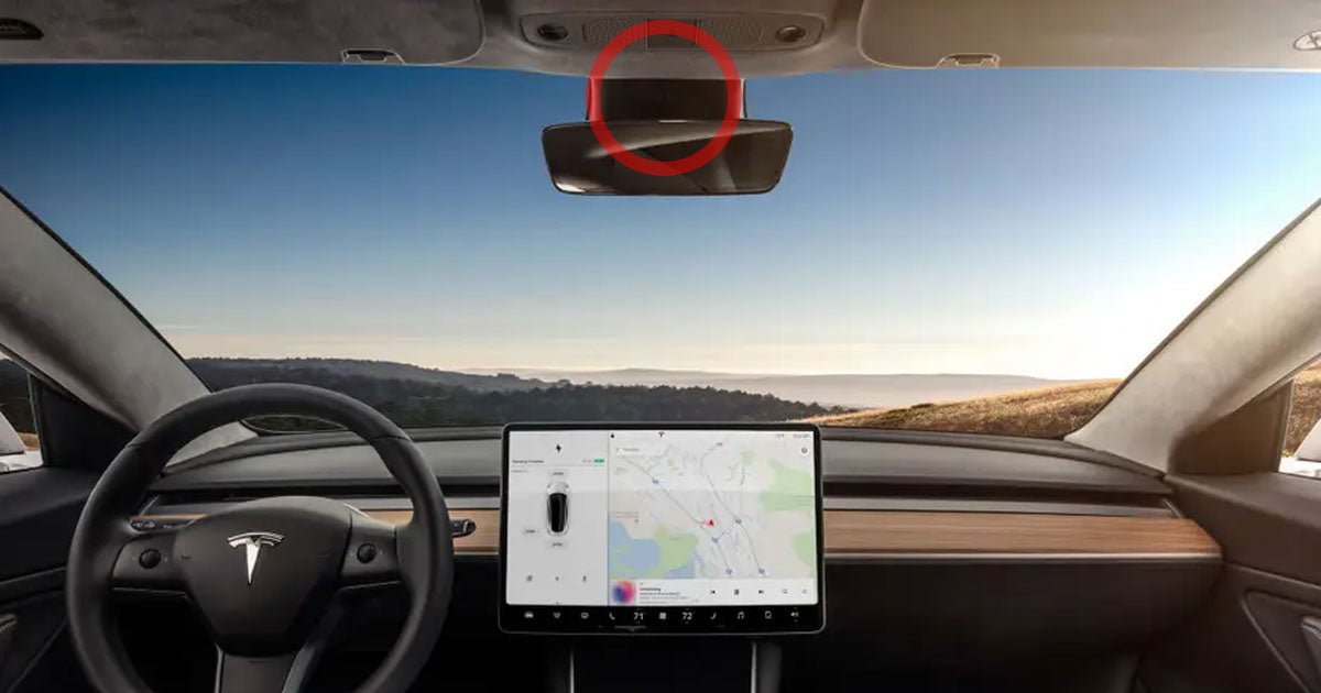 Elon Musk revealed why the Model 3 has a cabin-facing camera above the rearview mirror: to make sure that "robotaxi" passengers don't vandalize the car