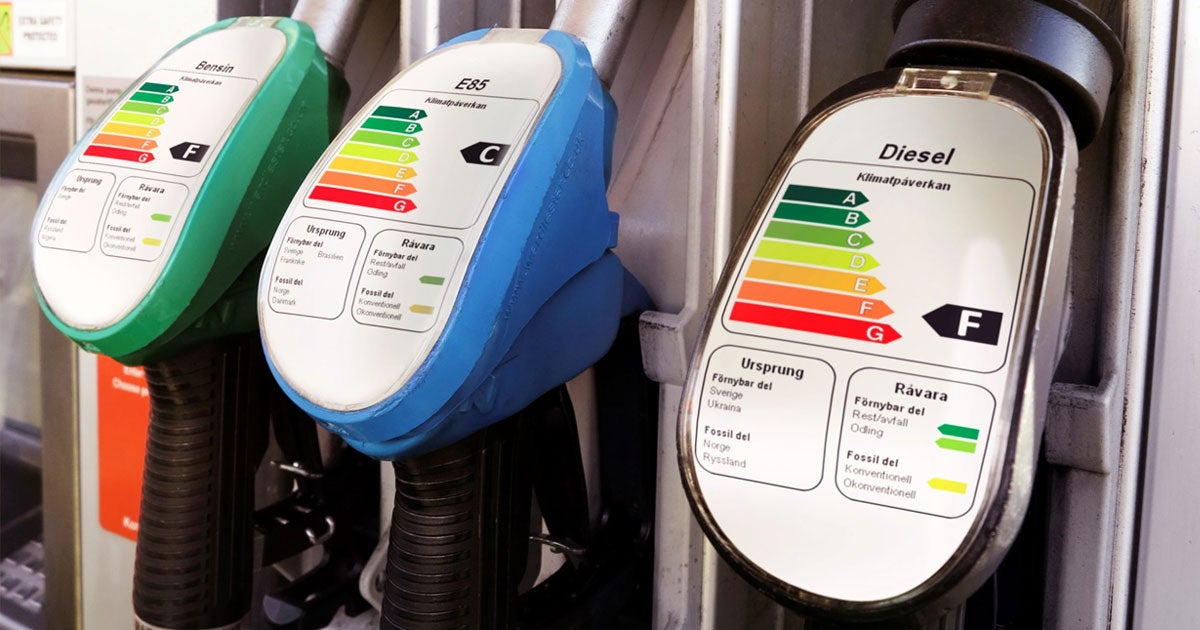 To get consumers to change their attitudes toward fossil fuels, experts suggest covering gas pumps with the same warnings we see on cigarettes.