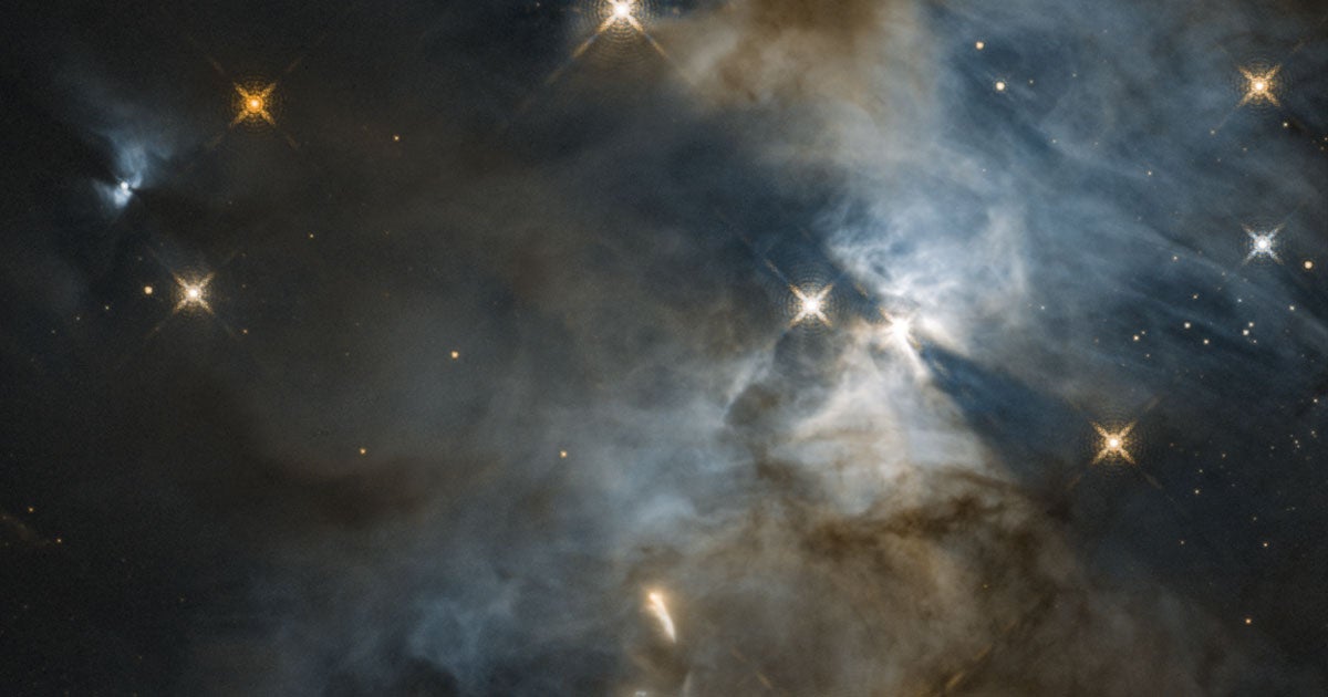 NASA’s Hubble Space Telescope just caught the "bat shadow" of a newborn star moving, as if it was a pair of flapping bat wings.