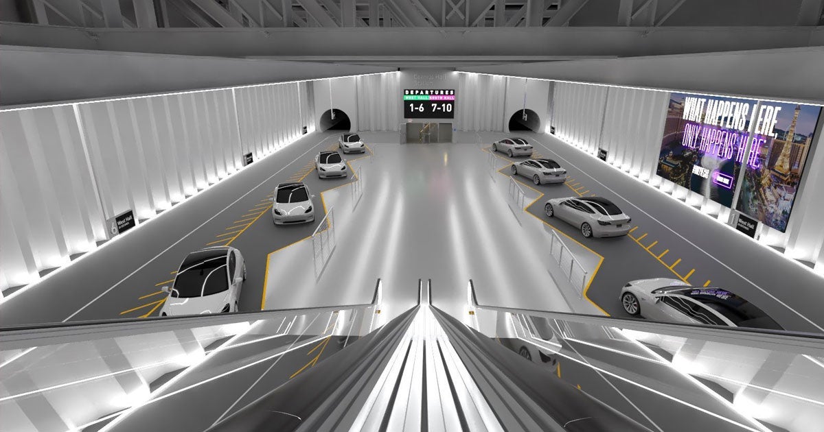 Boring Company CEO Elon Musk has shown off a brand new render of his tunnel company's latest project at the Las Vegas Convention Center.