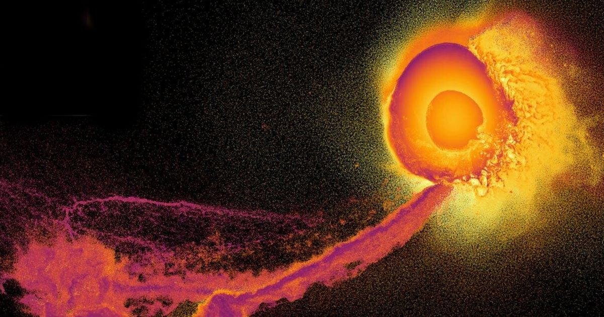 A new series of supercomputer-rendered animations shows what would happen to an Earth-like planet with a thin atmosphere if it collided with another object.