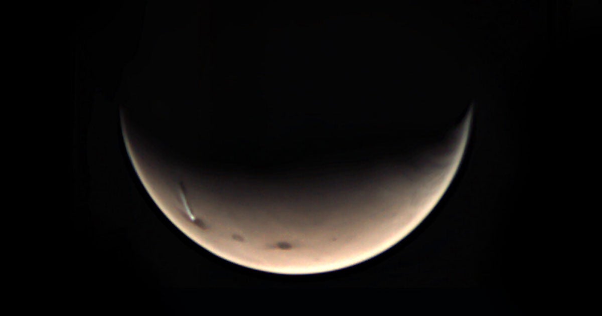 The European Space Agency's Mars Express, a camera-equipped Mars orbiter, is keeping close tabs on a mysterious, "elongated cloud" appearing on Mars.